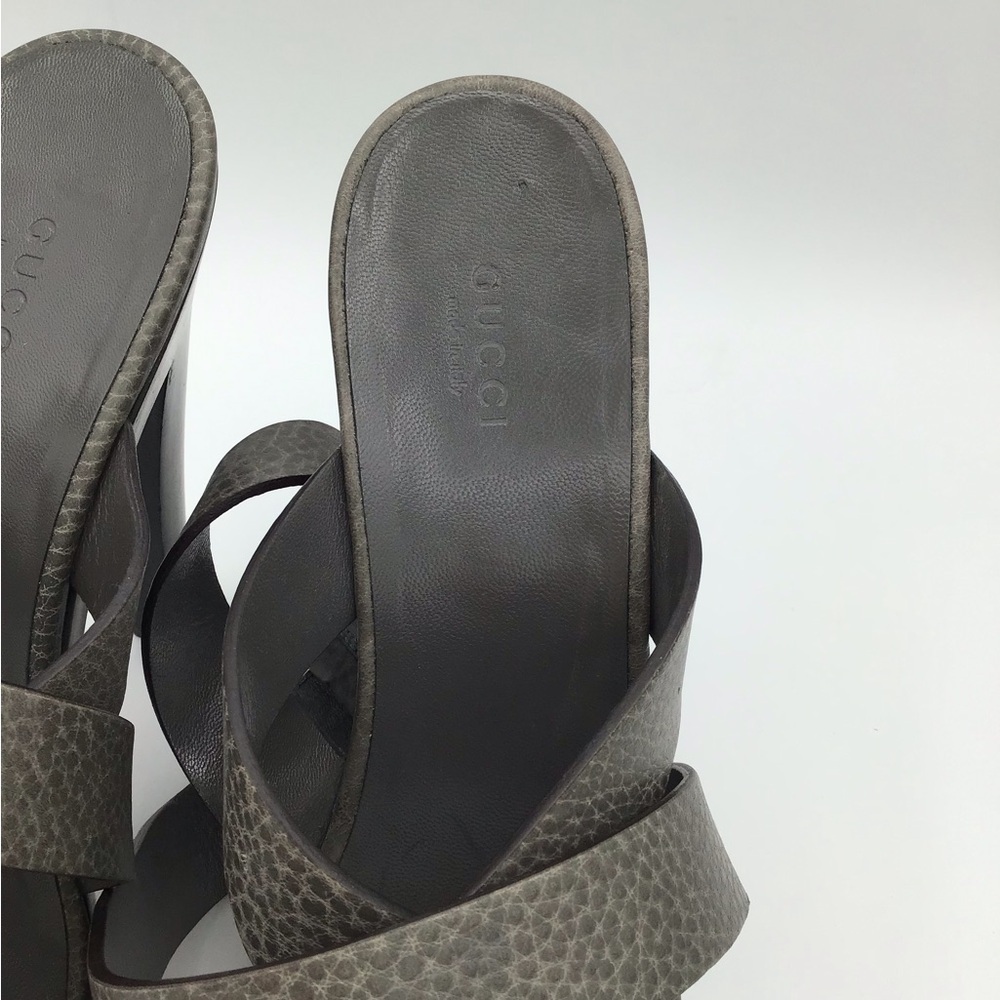GUCCI~ Old Libeccio Platform Sandals - Picture 7 of 10
